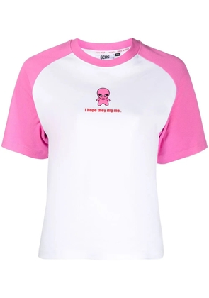 GCDS raglan-sleeved T-shirt - White