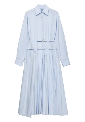 Prada pleated poplin dress - Blue