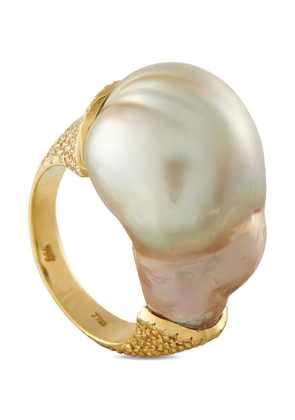 YVEL Yvel 18K Yellow Gold 1.90ct Diamond and Baroque Pearl Ring