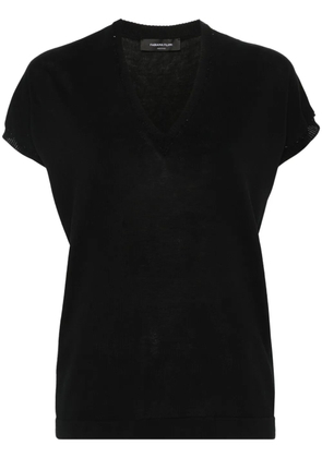 Fabiana Filippi sequin-embellished knitted top - Black