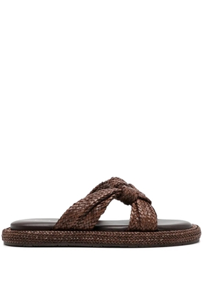 Casadei Dama Lido faux-leather sandals - Brown