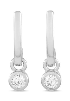 LB Exclusive 14K white gold diamond earrings - Silver