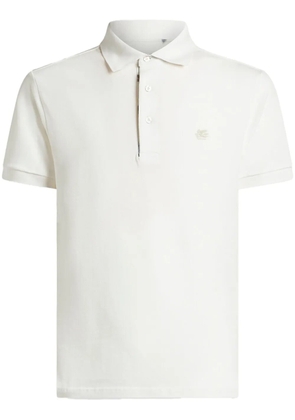 ETRO Pegaso-embroidered polo shirt - White