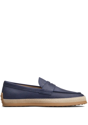 Tod's leather loafers - Blue