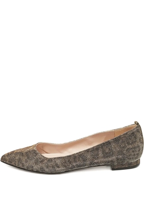 SJP by Sarah Jessica Parker glittered point-toe flat pumps - Gold