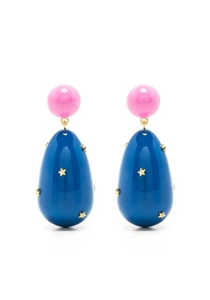 Eshvi enamel drop earrings - Blue
