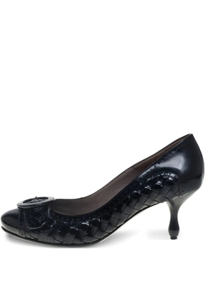Bottega Veneta Pre-Owned 60mm Intrecciato leather pumps - Black