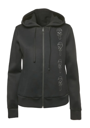 Fendi Pre-Owned x Karl Lagerfeld graphic-print zip-up hoodie - Black