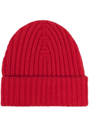 Barrie ribbed cashmere beanie - Red