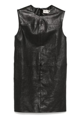 Saint Laurent Pre-Owned 2010s leather mini dress - Black