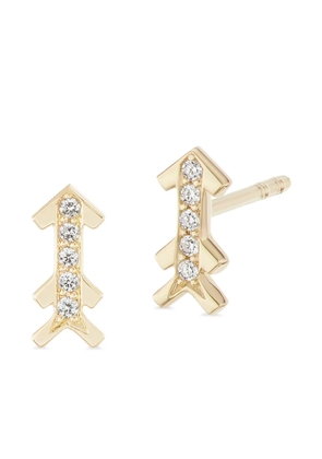 Harwell Godfrey 18k Yellow Gold Diamond Arrow earrings