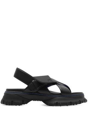Burberry pebbled leather sandals - Black