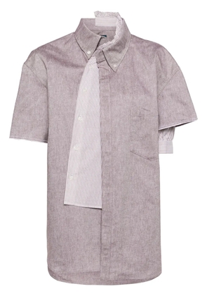 Kolor asymmetric design shirt - Brown