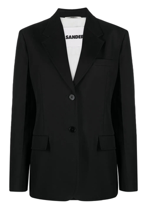 Jil Sander single-breasted cotton blazer - Black