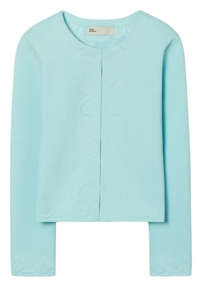 Tory Burch Kendra embossed cardigan - Blue