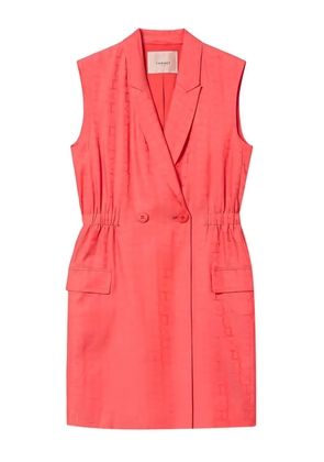 TWINSET double-breasted jacquard mini dress - Pink