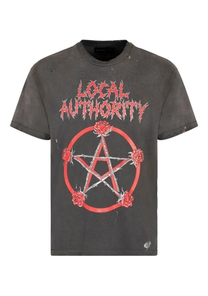 Local Authority graphic-printed cotton T-shirt - Grey