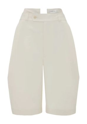 Victoria Beckham tab-detail knee-length shorts - Neutrals
