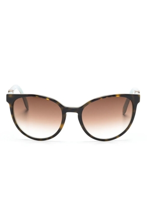 Tiffany & Co. Pre-Owned tortoiseshell-effect round-frame sunglasses - Brown