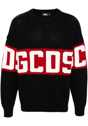 GCDS Band-logo sweater - Black