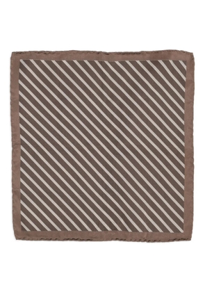 Brunello Cucinelli striped pocket square - Brown
