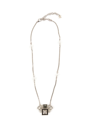 CHANEL Pre-Owned 2000s crystal-embellished necklace - Silver
