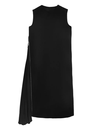 Jil Sander draped-detail midi dress - Black