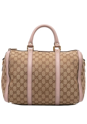 Gucci Pre-Owned 2016-2025 Medium GG Canvas Joy Boston Bag satchel - Pink