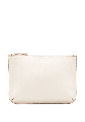 Aspinal Of London leather makeup bag - White