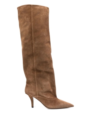 Paris Texas 90mm Ines suede knee-high boots - Brown