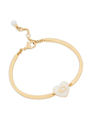 Coach heart-charm bracelet - Gold