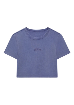 GCDS Lounge Logo cropped T-shirt - Purple