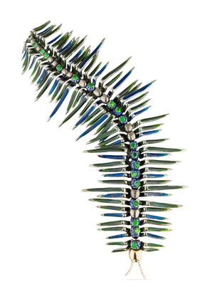 Gaelle Khouri 18K yellow gold L'invertébré chain multi-stone necklace