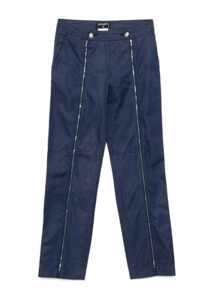 CHANEL Pre-Owned 2004 zip-details trousers - Blue
