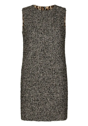 Dolce & Gabbana A-line tweed minidress - Grey