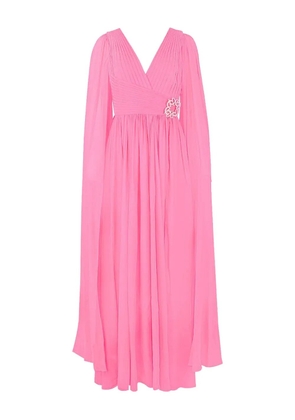 Elie Saab pleated cape dress - Pink