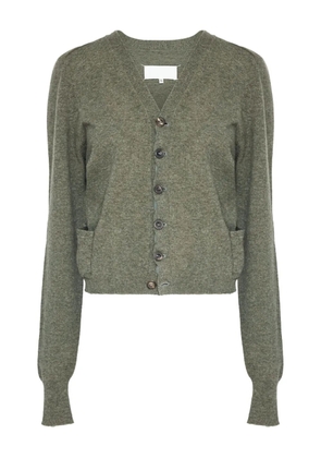 Maison Margiela puff-sleeve button cardigan - Green