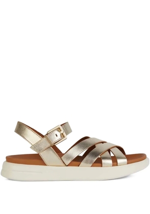 Geox Xand 2S leather sandals - Gold