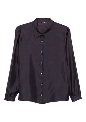 LAURA-URBINATI trapezoidal-print shirt - Blue