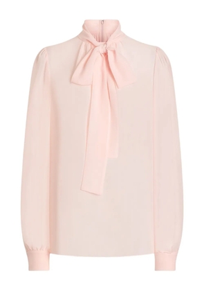 Dolce & Gabbana bow-tie high-neck blouse - Pink