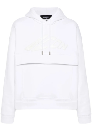 DSQUARED2 logo-debossed hoodie - White