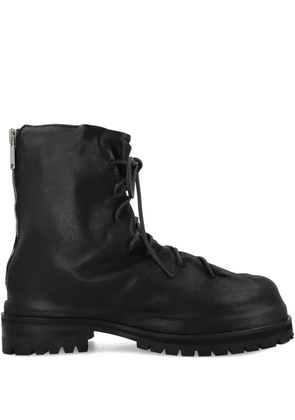 424 Marathon laced zip-up boots - Black