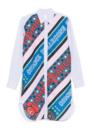 Comme Des Garçons Shirt stripe-print panelled shirt - White