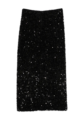 Vince sequin-embellished midi skirt - Black