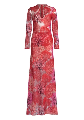 Silvia Tcherassi Enys coral-embroidered dress