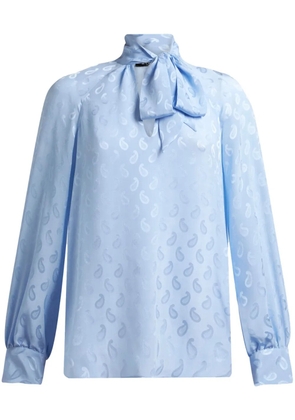ETRO paisley-jacquard silk blouse - Blue