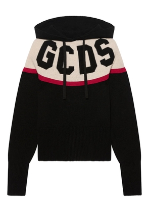 GCDS logo-embellishment hoodie - Black
