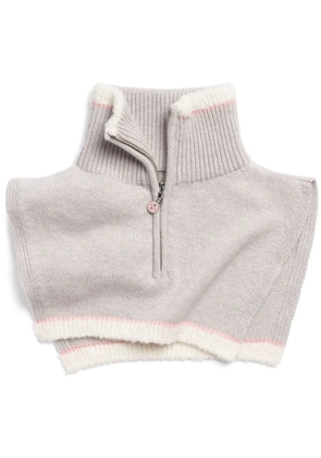 Barrie shearling zip-up collar-scarf - Neutrals