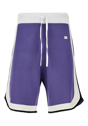 Wales Bonner logo-patch track shorts - Purple