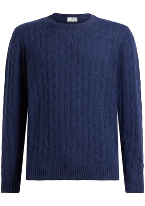 ETRO cable-knit cashmere sweater - Blue